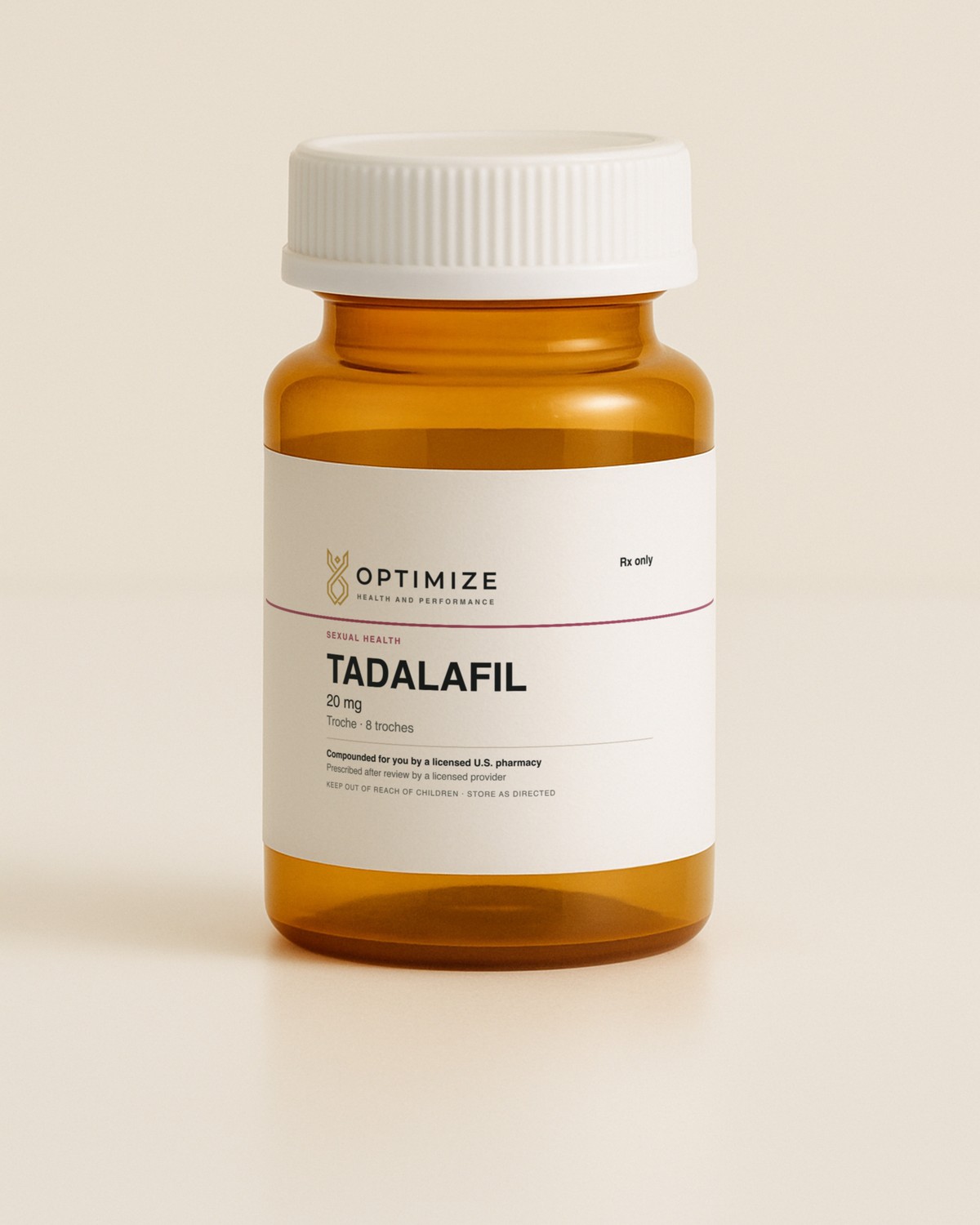 Tadalafil Troche in its pharmacy container